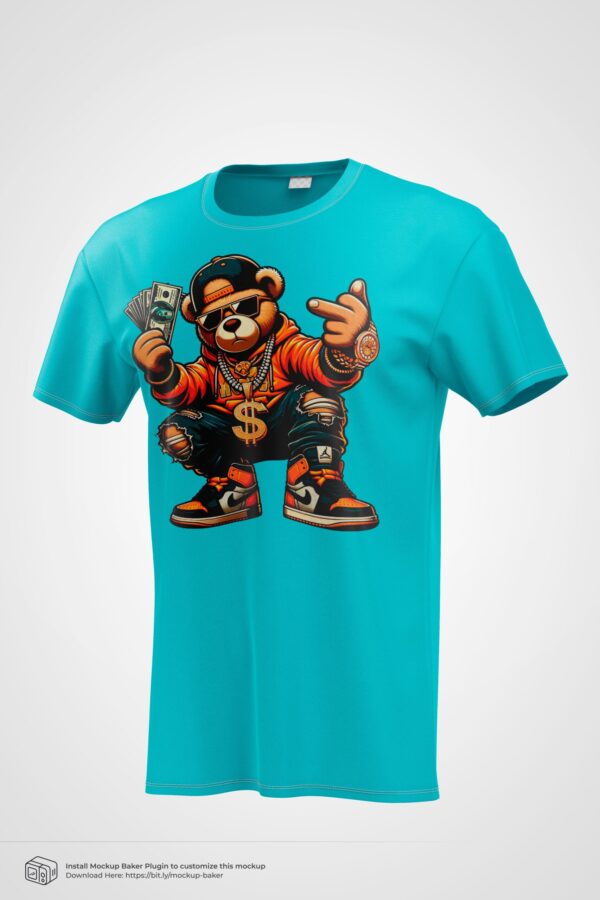 camiseta oso color azul